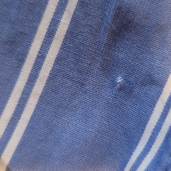 Universal Thread Midi Shirt Dress Blue/White Stripe 100% Cotton Tie Waist Size M - Picture 8 of 11